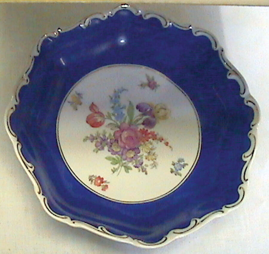Royal Blue 9" Round Vegetable Bowl by Schumann - Bavaria-1