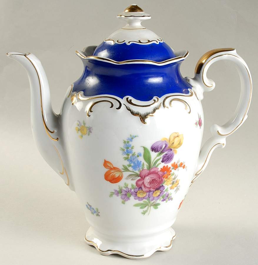 Royal Blue Coffee Pot & Lid by Schumann - Bavaria-1