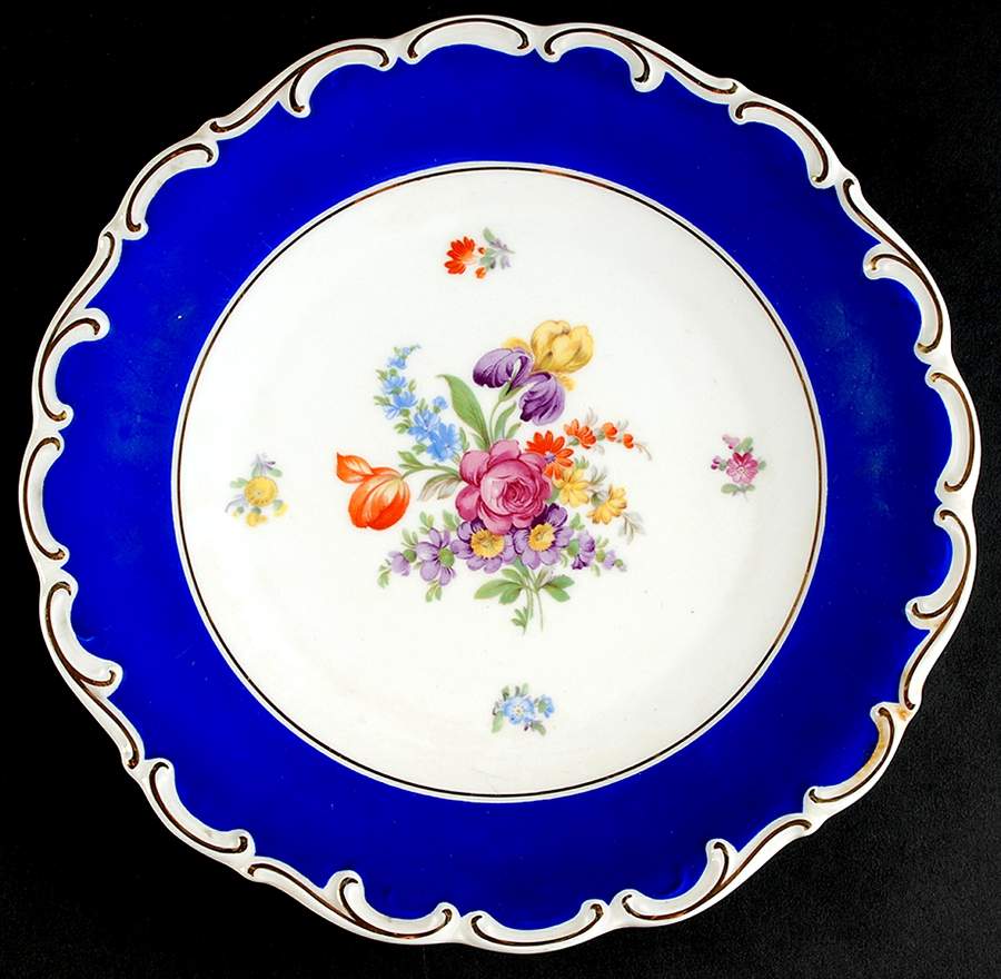 Royal Blue Dinner Plate by Schumann - Bavaria-1