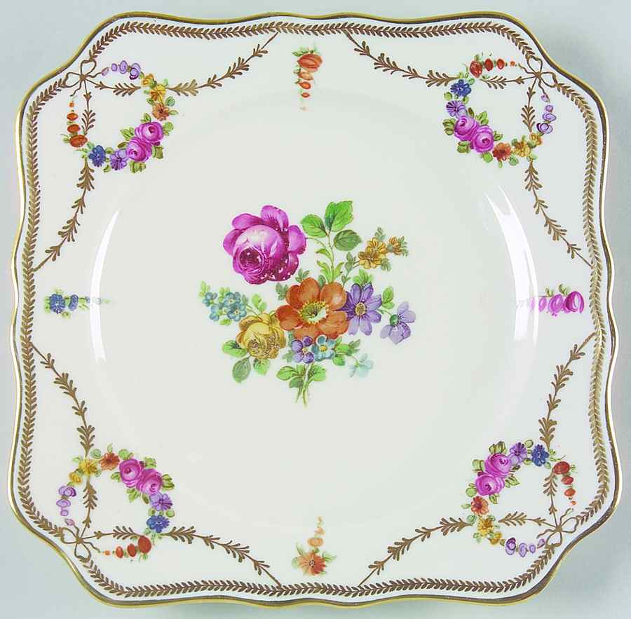 San Luis Rey (Ivory Background) Square Salad Plate by Schumann - Bavaria-1