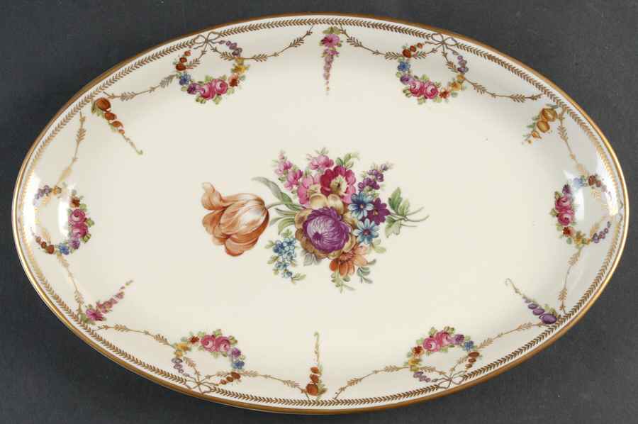 San Luis Rey (Ivory Background) 12" Oval Serving Platter by Schumann - Bavaria-1