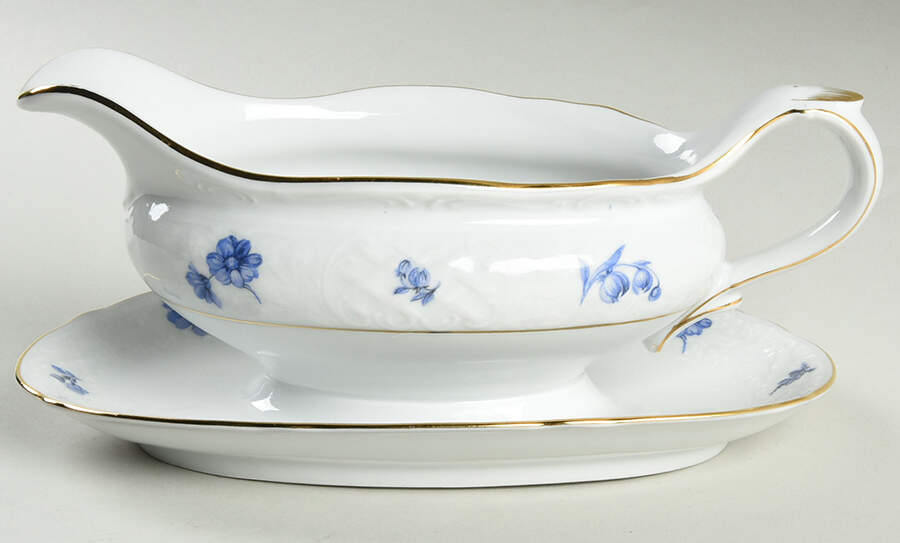 SCH1 Gravy Boat with Attached Underplate by Schumann - Bavaria-1