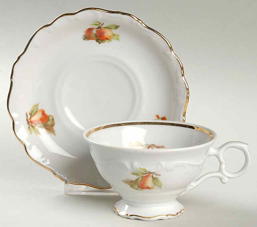 SCH14 Footed Cup & Saucer Set by Schumann - Bavaria-1