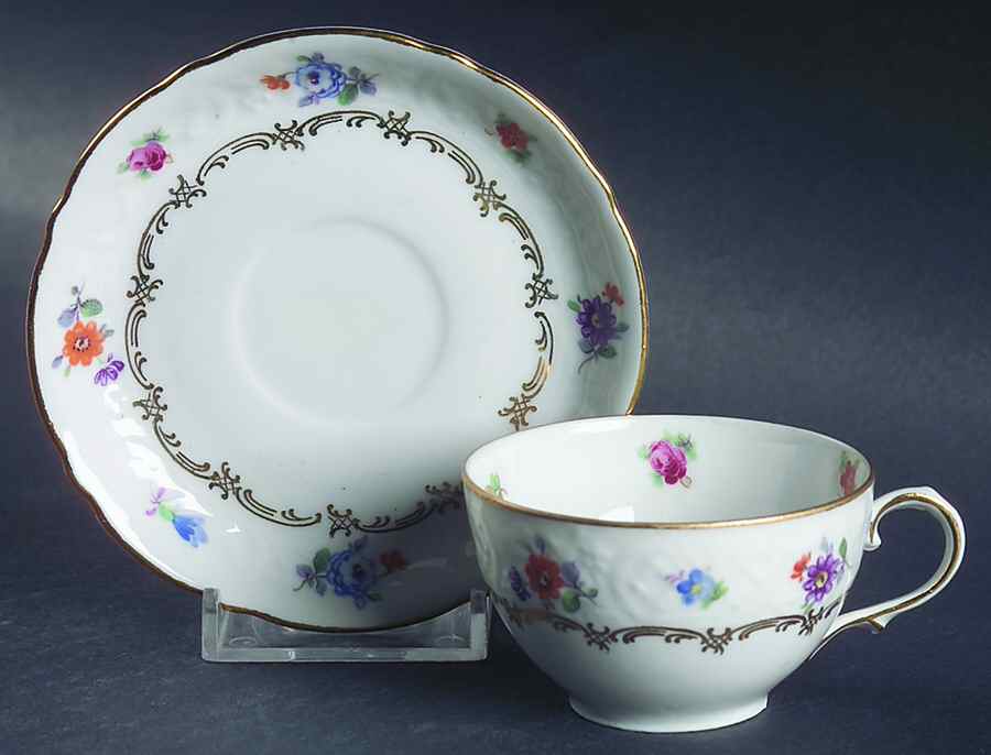 SCH18 Flat Demitasse Cup & Saucer Set by Schumann - Bavaria-1