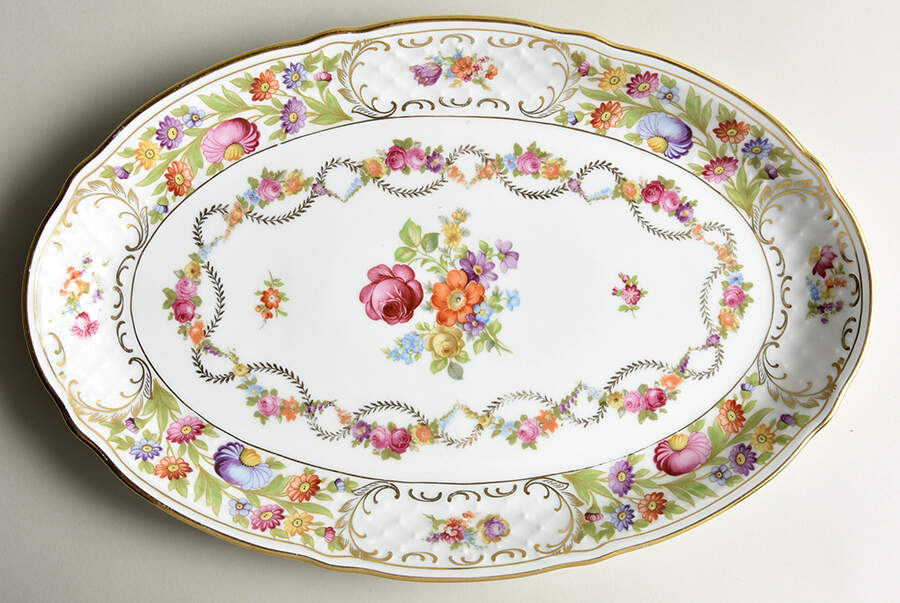 SCH2 14" Oval Serving Platter by Schumann - Bavaria-1