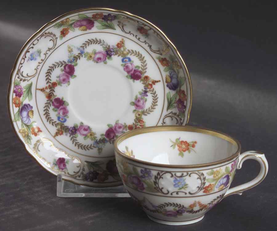 SCH2 Flat Demitasse Cup & Saucer Set by Schumann - Bavaria-1