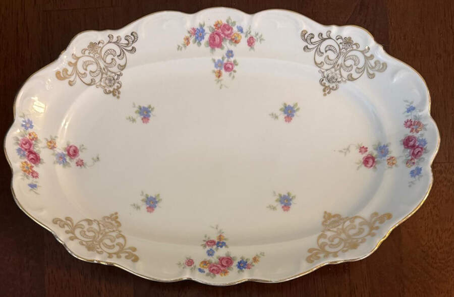 SCH38 12" Oval Serving Platter by Schumann - Bavaria-1