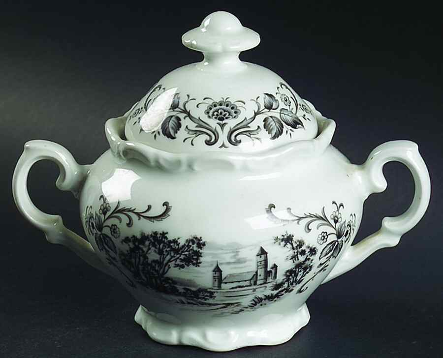 SCH49 Sugar Bowl & Lid by Schumann - Bavaria-1