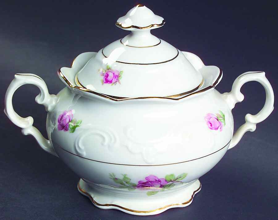 SCH57 Sugar Bowl & Lid by Schumann - Bavaria-1