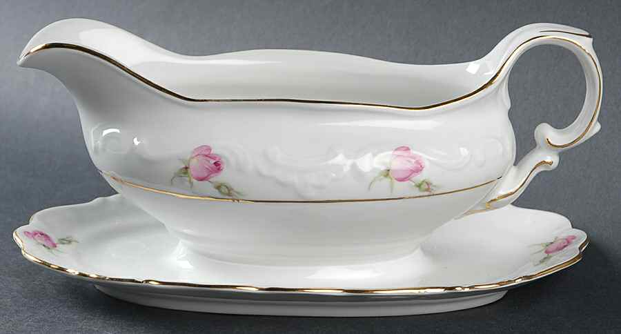 SCH57 Gravy Boat with Attached Underplate by Schumann - Bavaria-1