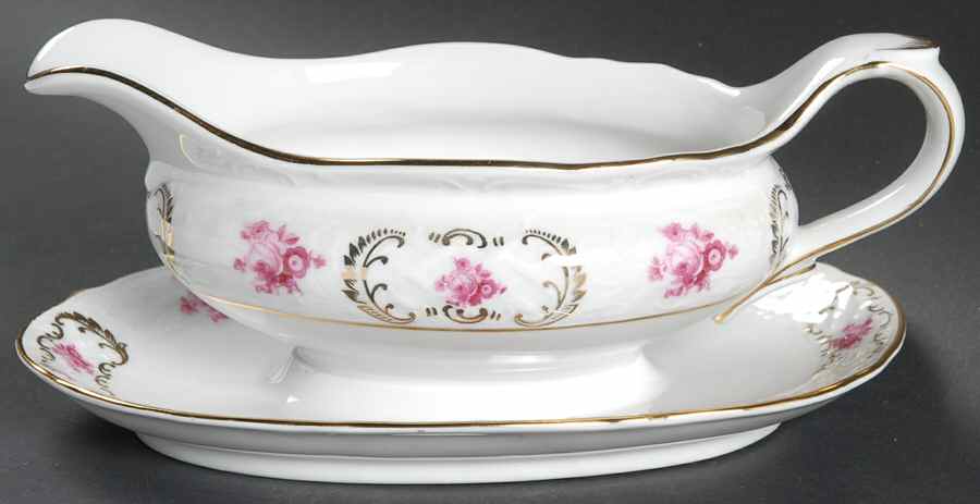 SCH65 Gravy Boat with Attached Underplate by Schumann - Bavaria-1