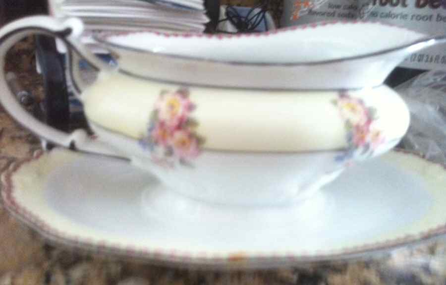 SCH70 Gravy Boat with Attached Underplate by Schumann - Bavaria-1