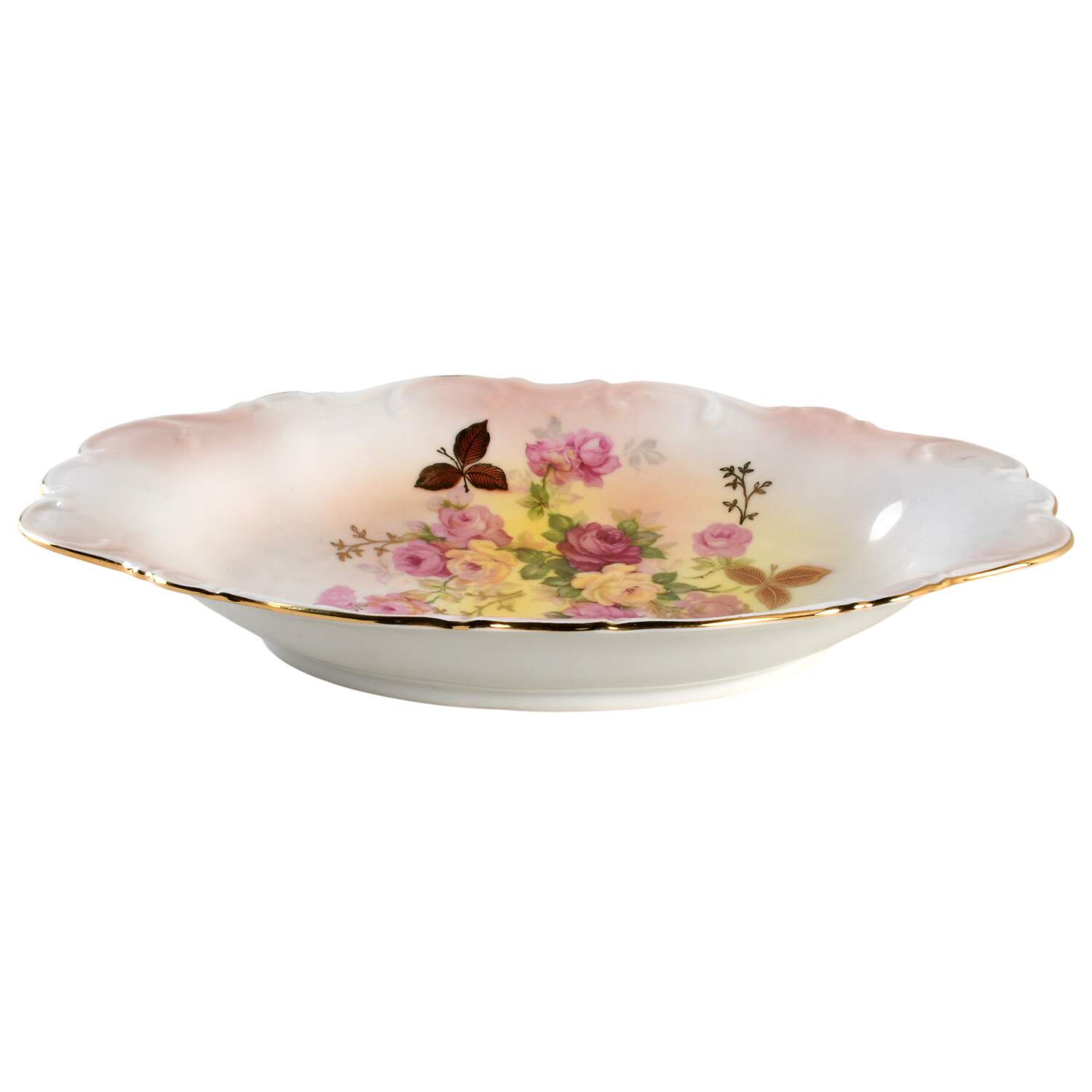 Sunset Rose 12" Oval Vegetable Bowl by Schumann - Bavaria-1