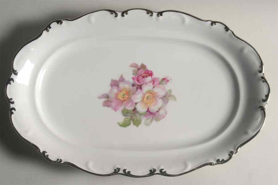 Sweet Briar 15" Oval Serving Platter by Schumann - Bavaria-1