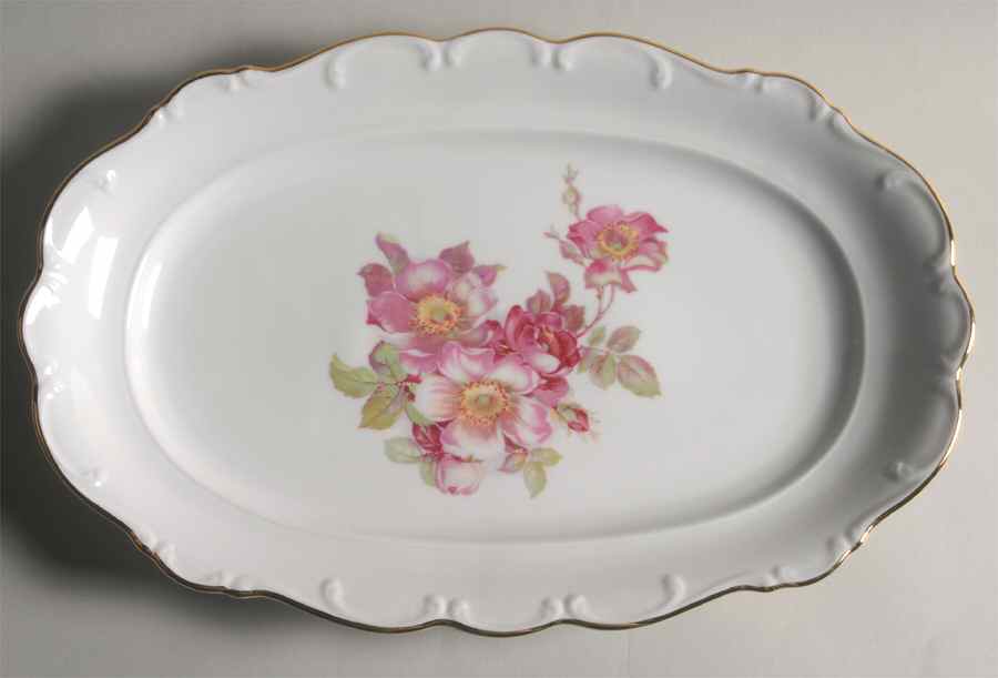 Sweet Briar 14" Oval Serving Platter by Schumann - Bavaria-1