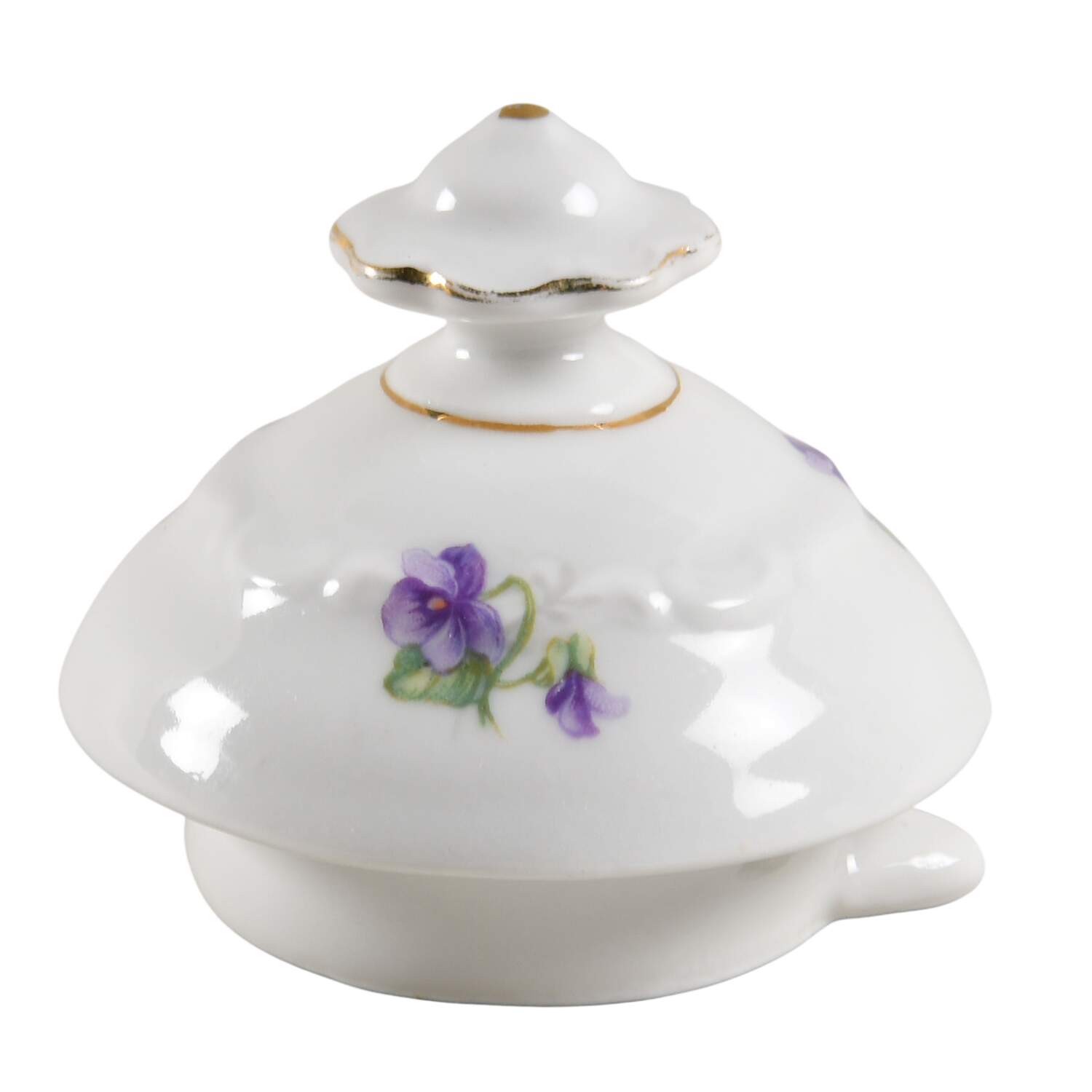 Violette (Gold Trim) Lid for Small Coffee Pot by Schumann - Bavaria-1