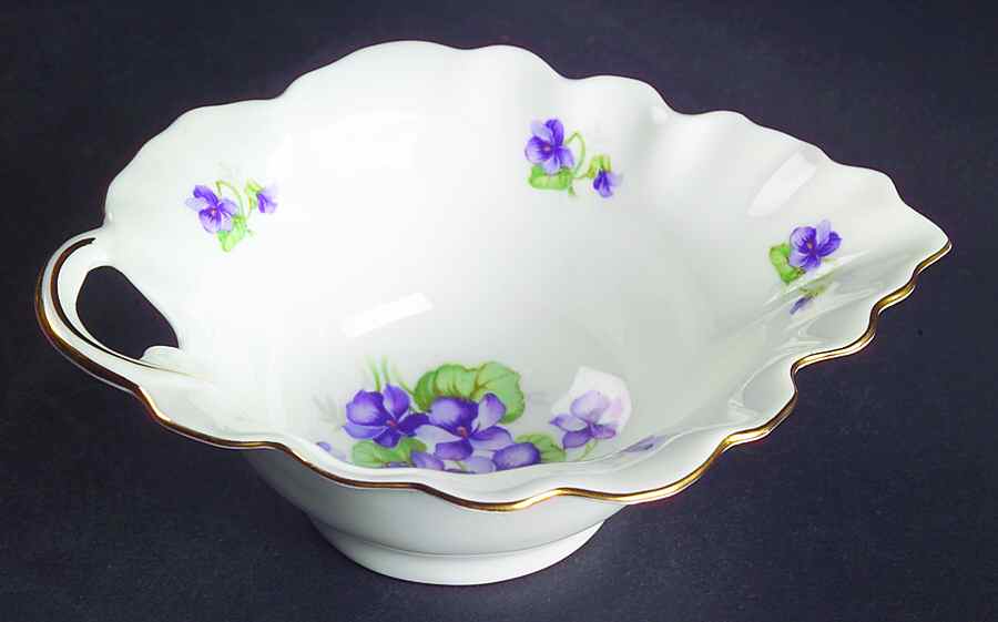 Violette (Gold Trim) 5" Leaf Bowl by Schumann - Bavaria-1