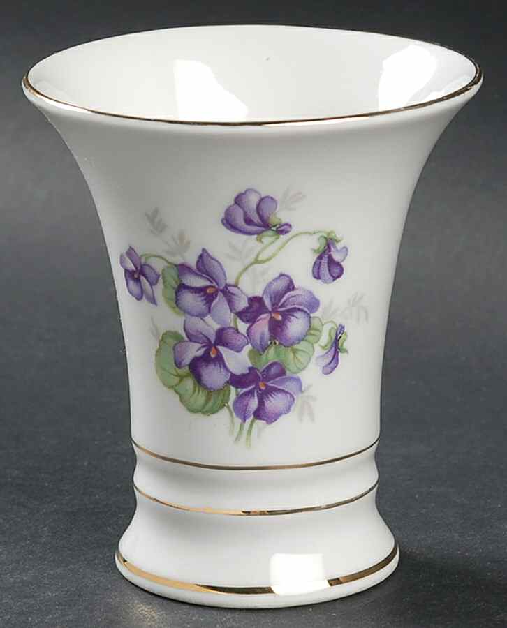 Violette (Gold Trim) Medium Vase by Schumann - Bavaria-1
