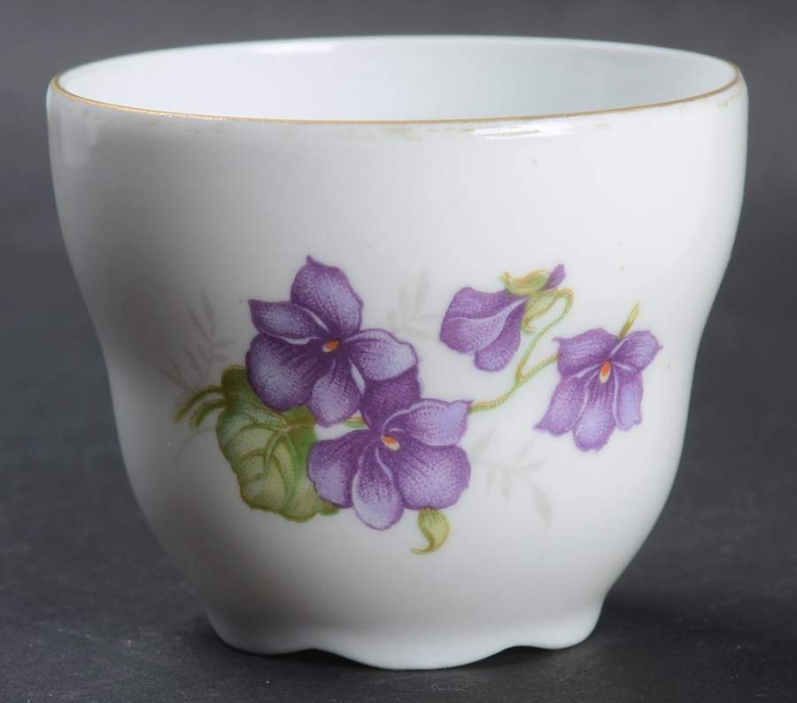 Violette (Gold Trim) Mini Open Sugar Bowl by Schumann - Bavaria-1