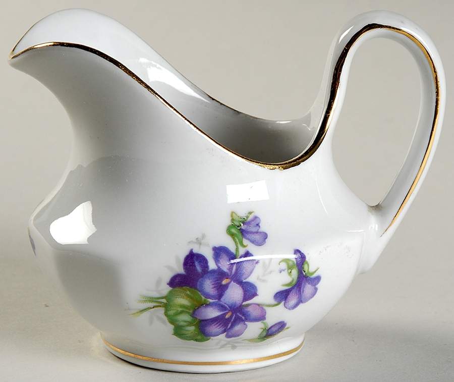 Violette (Gold Trim) Mini Creamer by Schumann - Bavaria-1