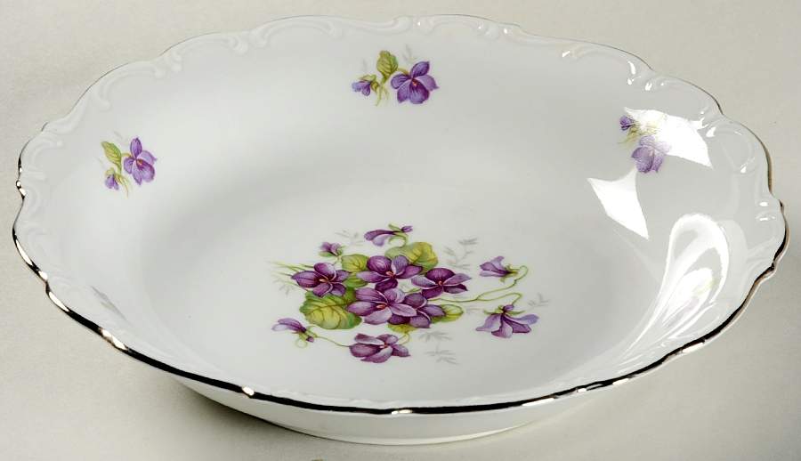 Violette (Gold Trim) Coupe Soup Bowl by Schumann - Bavaria-1