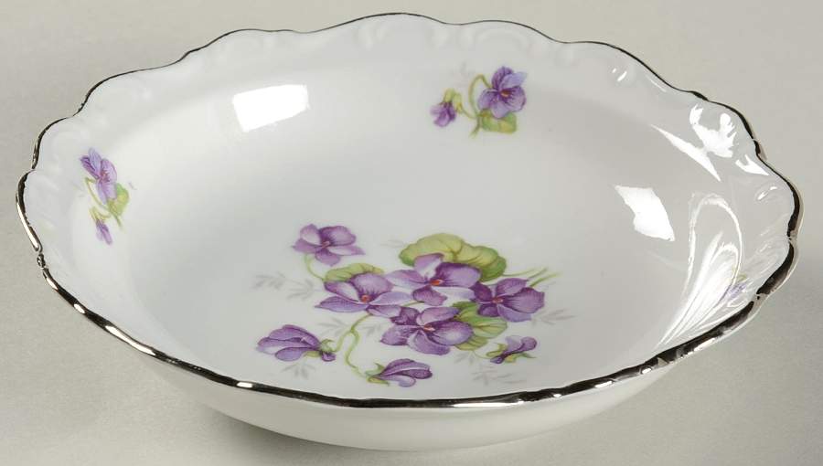 Violette (Gold Trim) Fruit/Dessert (Sauce) Bowl by Schumann - Bavaria-1
