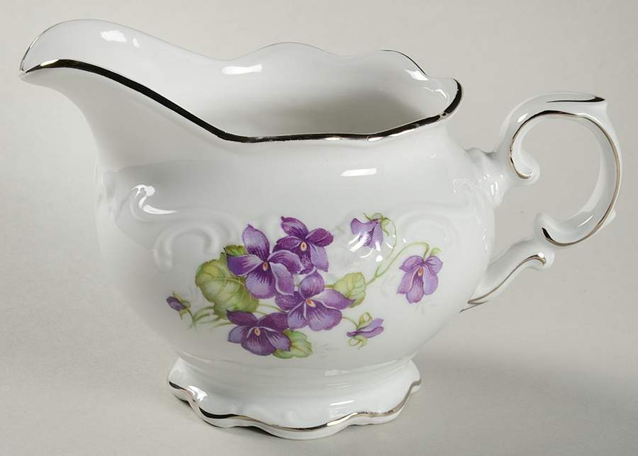 Violette (Gold Trim) Creamer by Schumann - Bavaria-1