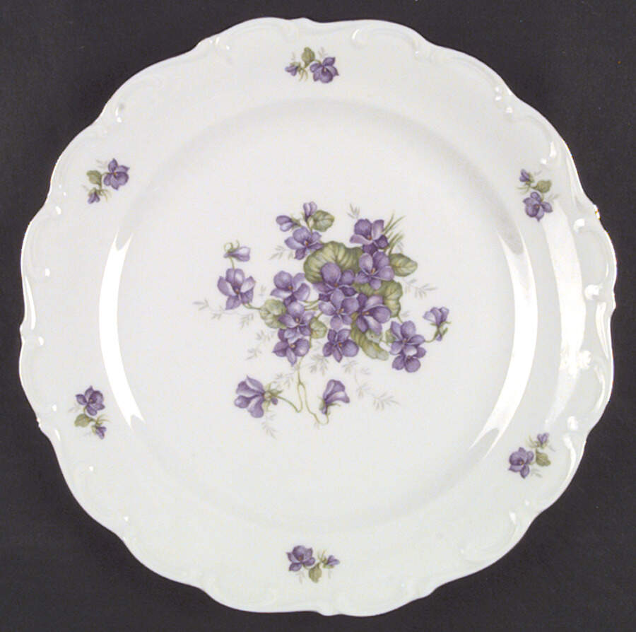 Violette (Platinum Trim) Dinner Plate by Schumann - Bavaria-1