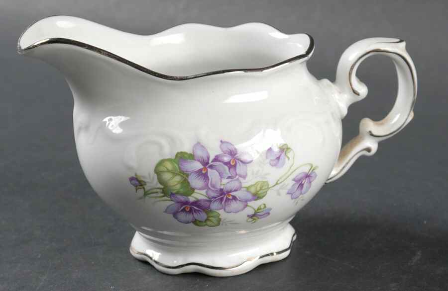 Violette (Platinum Trim) Creamer by Schumann - Bavaria-1