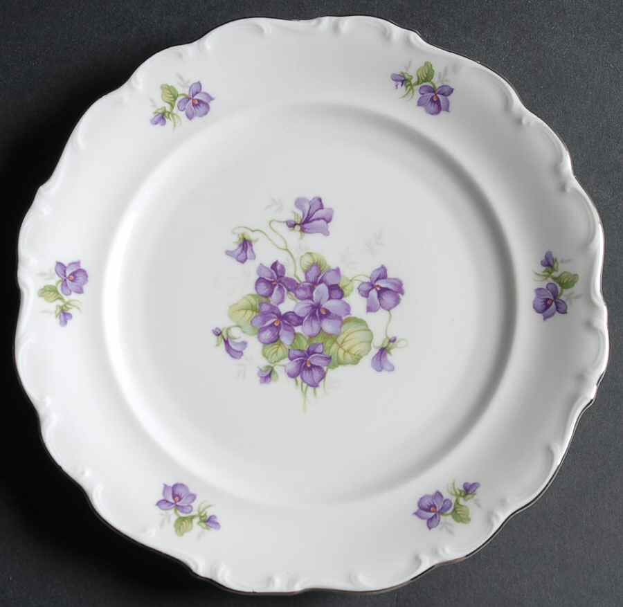 Violette (Platinum Trim) Salad Plate by Schumann - Bavaria-1