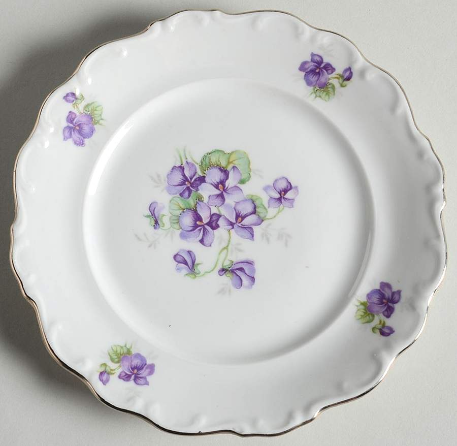Violette (Platinum Trim) Bread & Butter Plate by Schumann - Bavaria-1