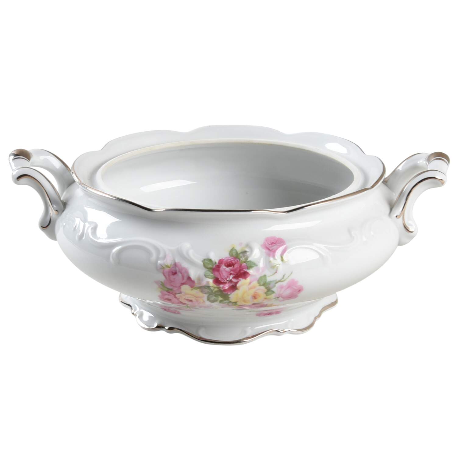 Victorian Rose Round Vegetable No Lid by Schumann - Bavaria-1