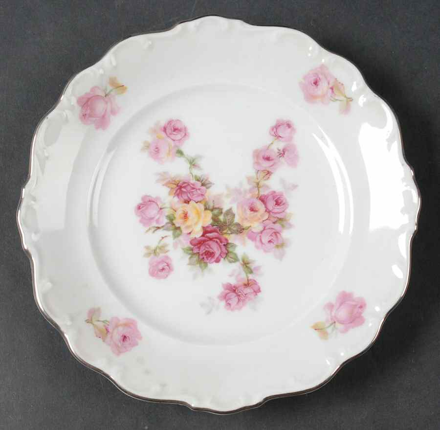 Victorian Rose Bread & Butter Plate by Schumann - Bavaria-1
