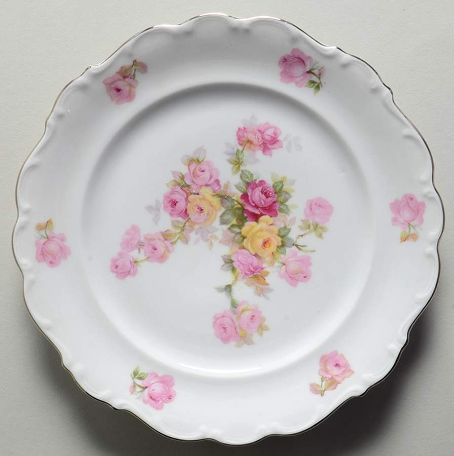 Victorian Rose Salad Plate by Schumann - Bavaria-1
