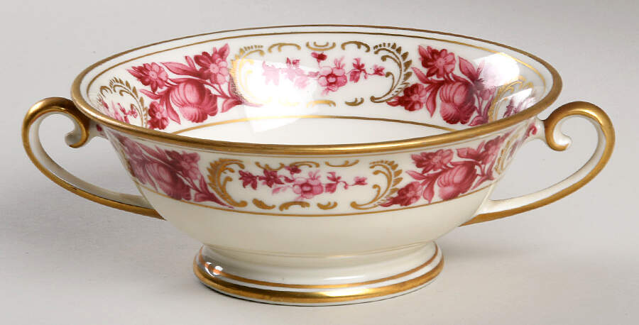 Vienna Rose Footed Cream Soup Bowl by Schumann - Bavaria-1