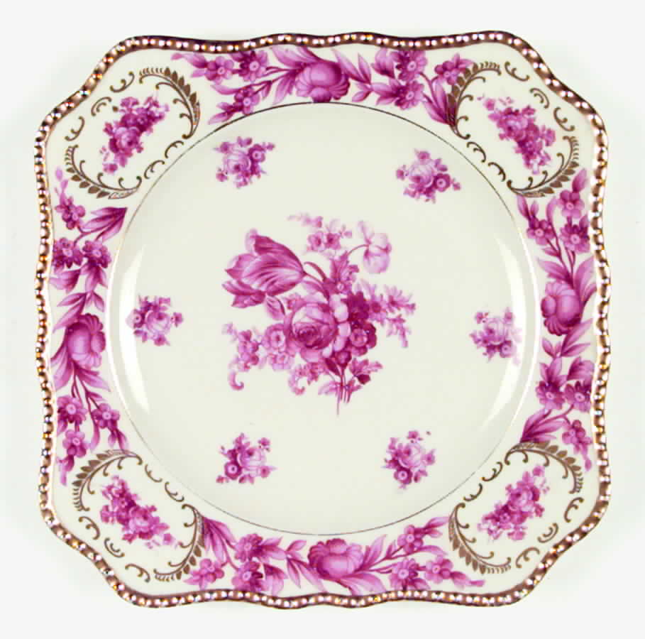 Vienna Rose Square Salad Plate by Schumann - Bavaria-1
