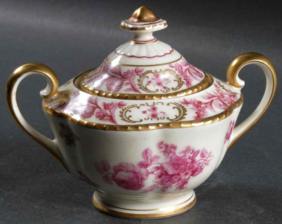 Vienna Rose Sugar Bowl & Lid by Schumann - Bavaria-1
