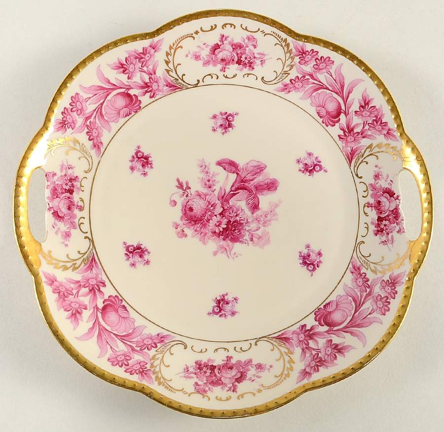 Vienna Rose Handled Cake Plate by Schumann - Bavaria-1