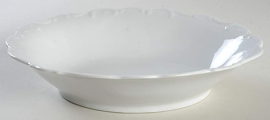 White Elegance 9" Oval Vegetable Bowl by Schumann - Bavaria-1