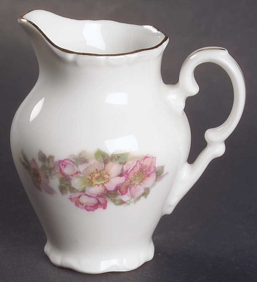 Wild Rose Scalloped (Coupe) Mini Creamer by Schumann - Bavaria-1
