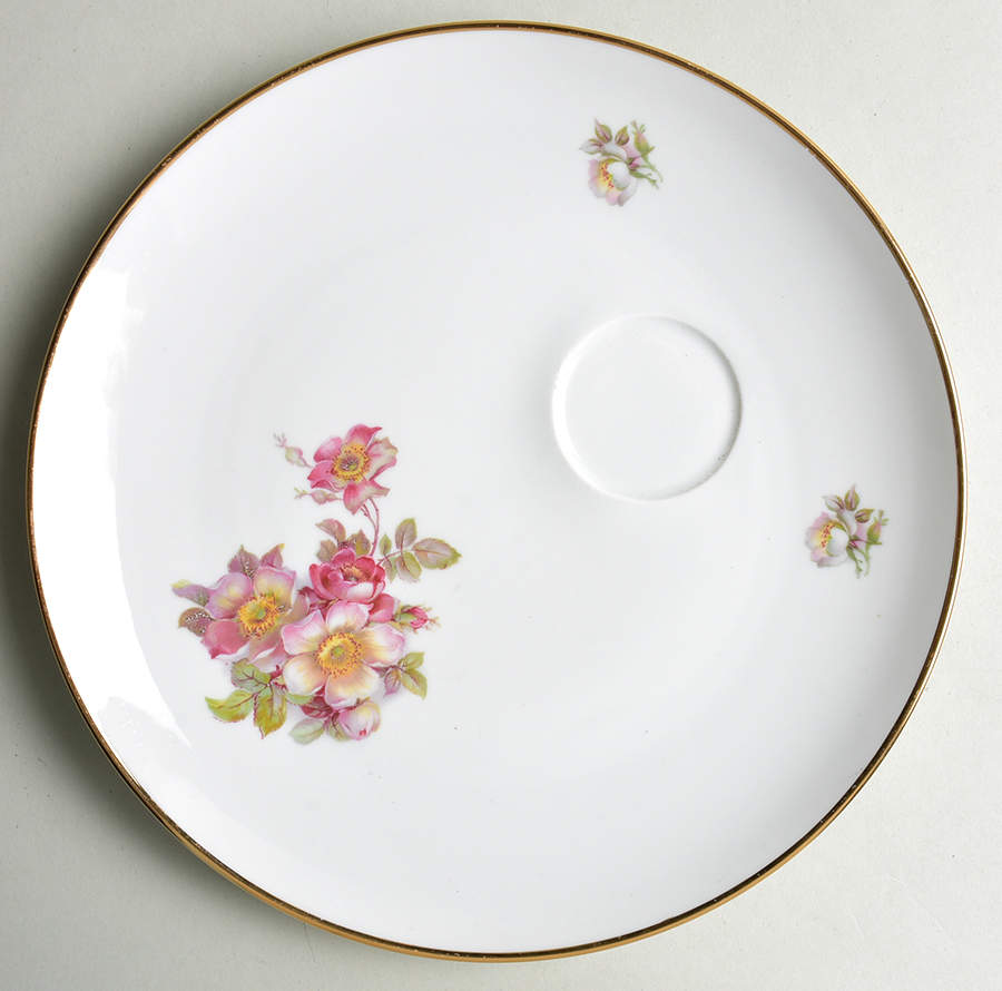Wild Rose Scalloped (Coupe) Snack Plate by Schumann - Bavaria-1