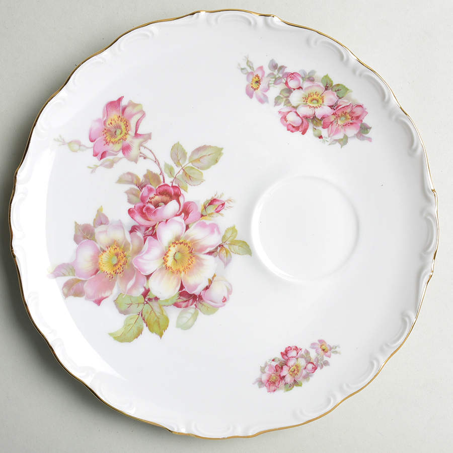 Wild Rose Scalloped (Coupe) Snack Plate by Schumann - Bavaria-1