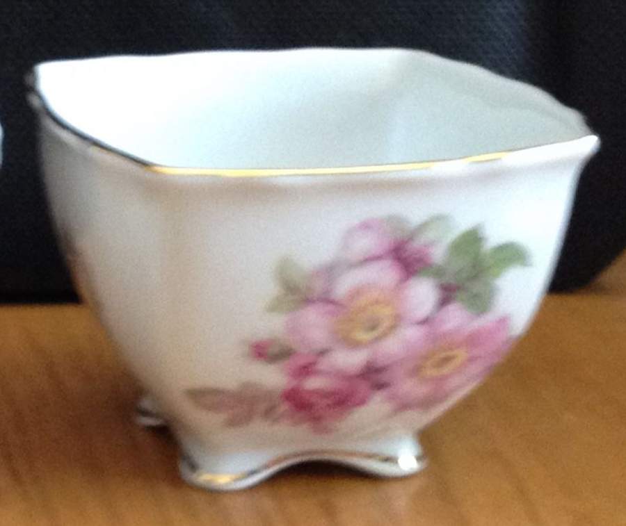 Wild Rose Scalloped (Coupe) Mini Open Sugar Bowl by Schumann - Bavaria-1