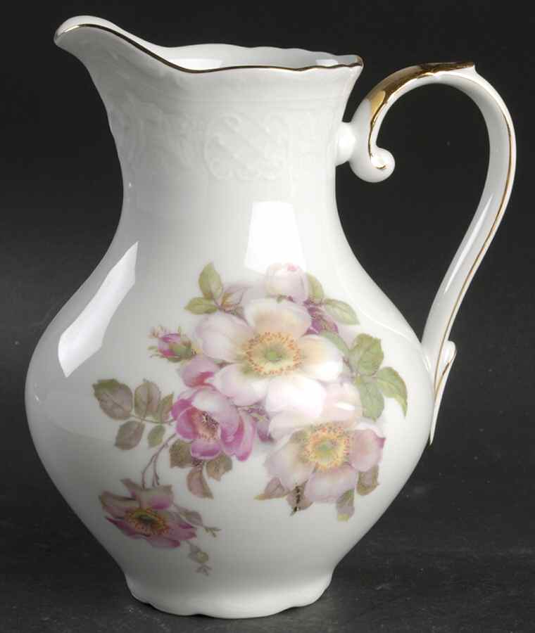 Wild Rose Scalloped (Coupe) 32 Oz Pitcher by Schumann - Bavaria-1