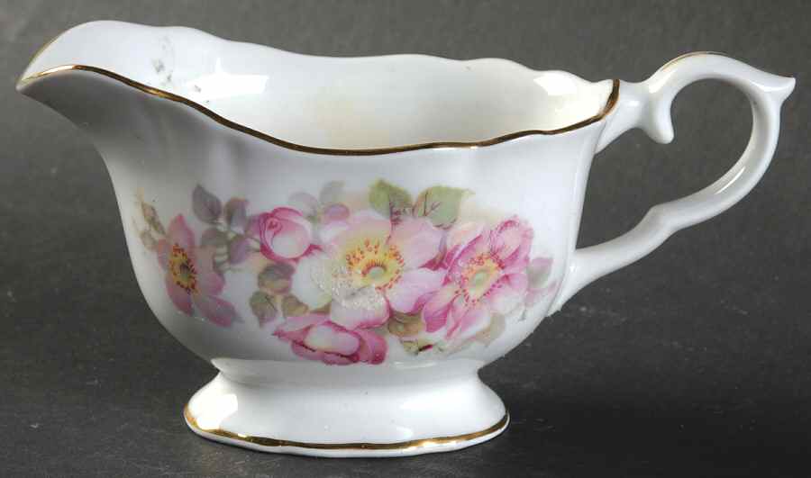 Wild Rose Scalloped (Coupe) Creamer by Schumann - Bavaria-1
