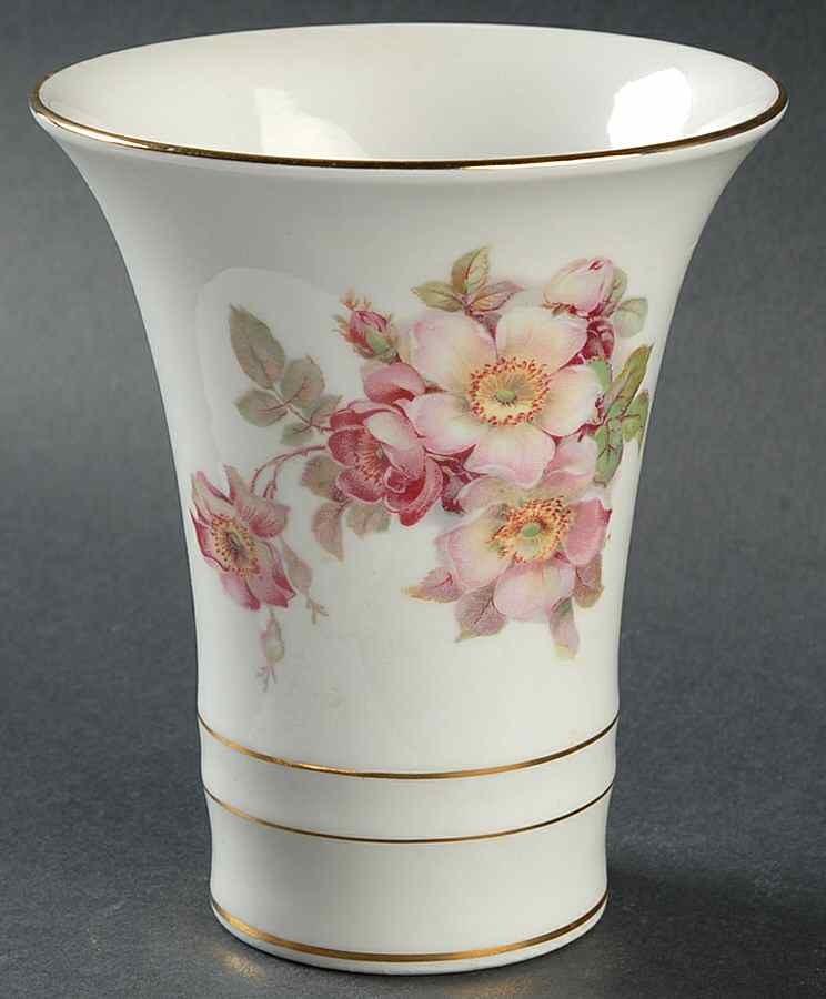 Wild Rose Scalloped (Coupe) 5" Vase by Schumann - Bavaria-1