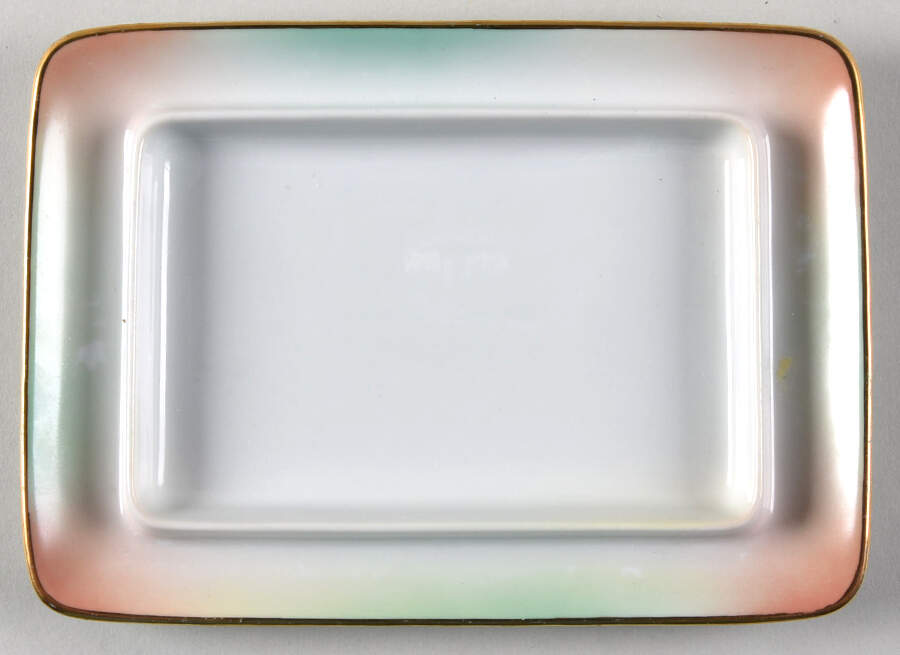 Wild Rose (Scallop, Rim, Embossed) Rectangular Butter No Lid by Schumann - Bavaria-1
