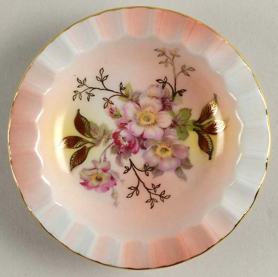 Wild Rose (Scallop, Rim, Embossed) 4" Ashtray by Schumann - Bavaria-1