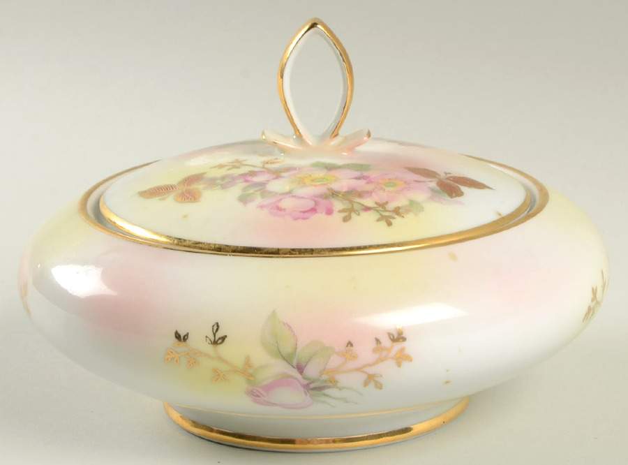 Wild Rose (Smooth) 6" Candy Box with Lid by Schumann - Bavaria-1