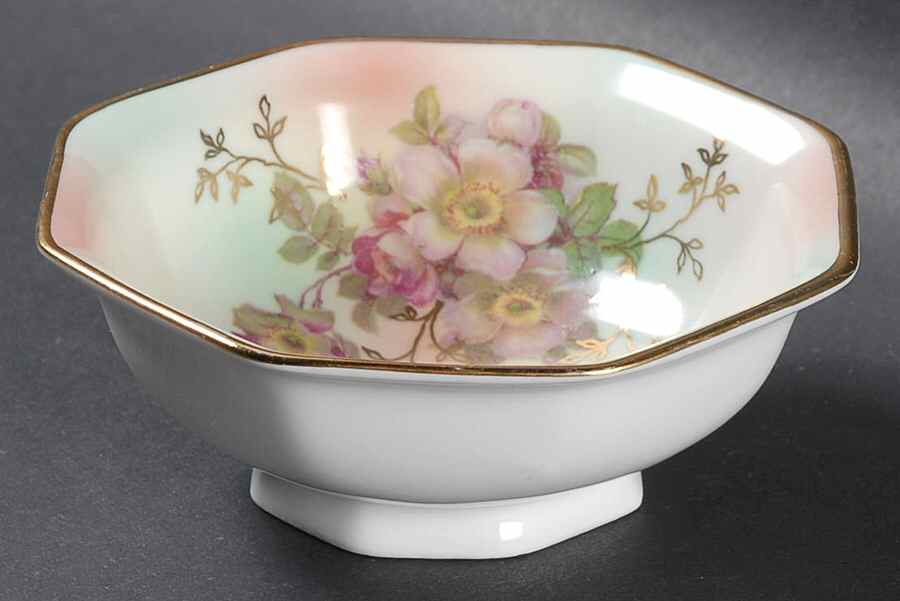 Wild Rose (Smooth) Open Sugar Bowl by Schumann - Bavaria-1